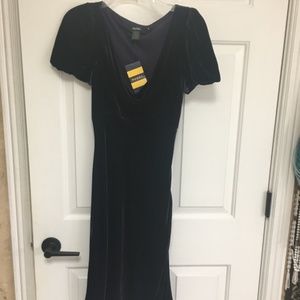 Ralph Lauren Rugby Deep Purple Velvet Size 2 Cocktail Dress, NWT